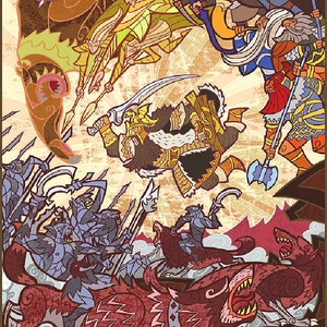 LOTR Battle of Five Armies Gebrandschilderd Glas kruissteek patroon pdf-formaat