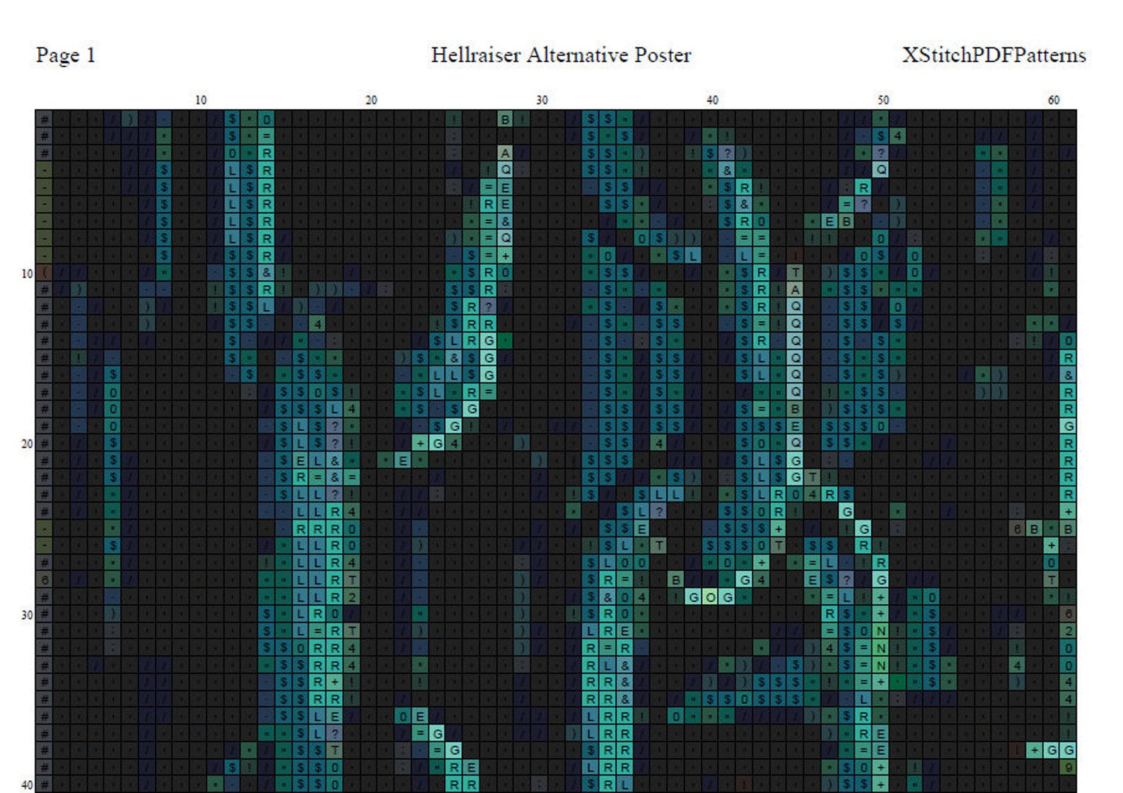 Pinhead Cross Stitch Pattern Pdf Format - Etsy