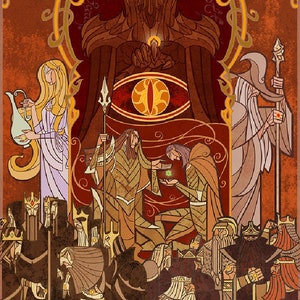 LOTR One Ring To Rule Them All Stained Glass Kreuzstich muster pdf format