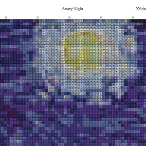 Starry Night Cross Stitch Pattern Pdf Format - Etsy