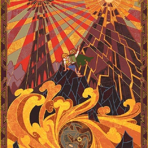 LOTR Mount Doom Glas in lood kruissteek patroon pdf formaat