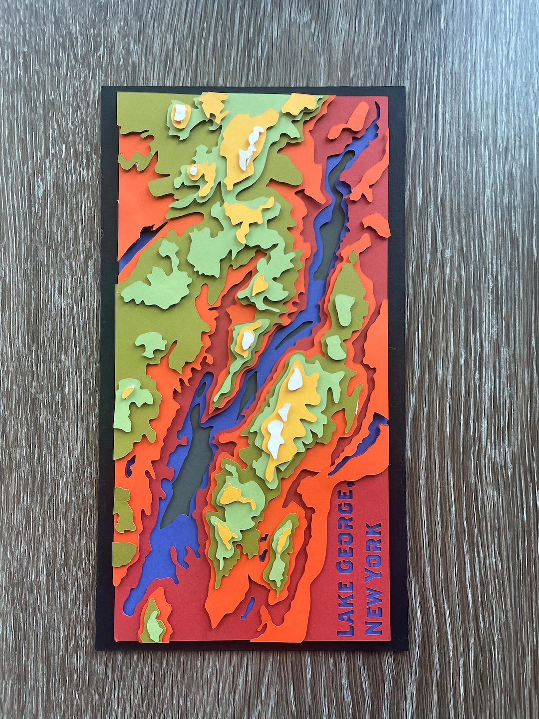 Custom Topographic Map - Layered Paper Cut SVG File - Etsy