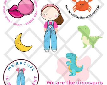 Ms. Rachel Sticker sheet 1