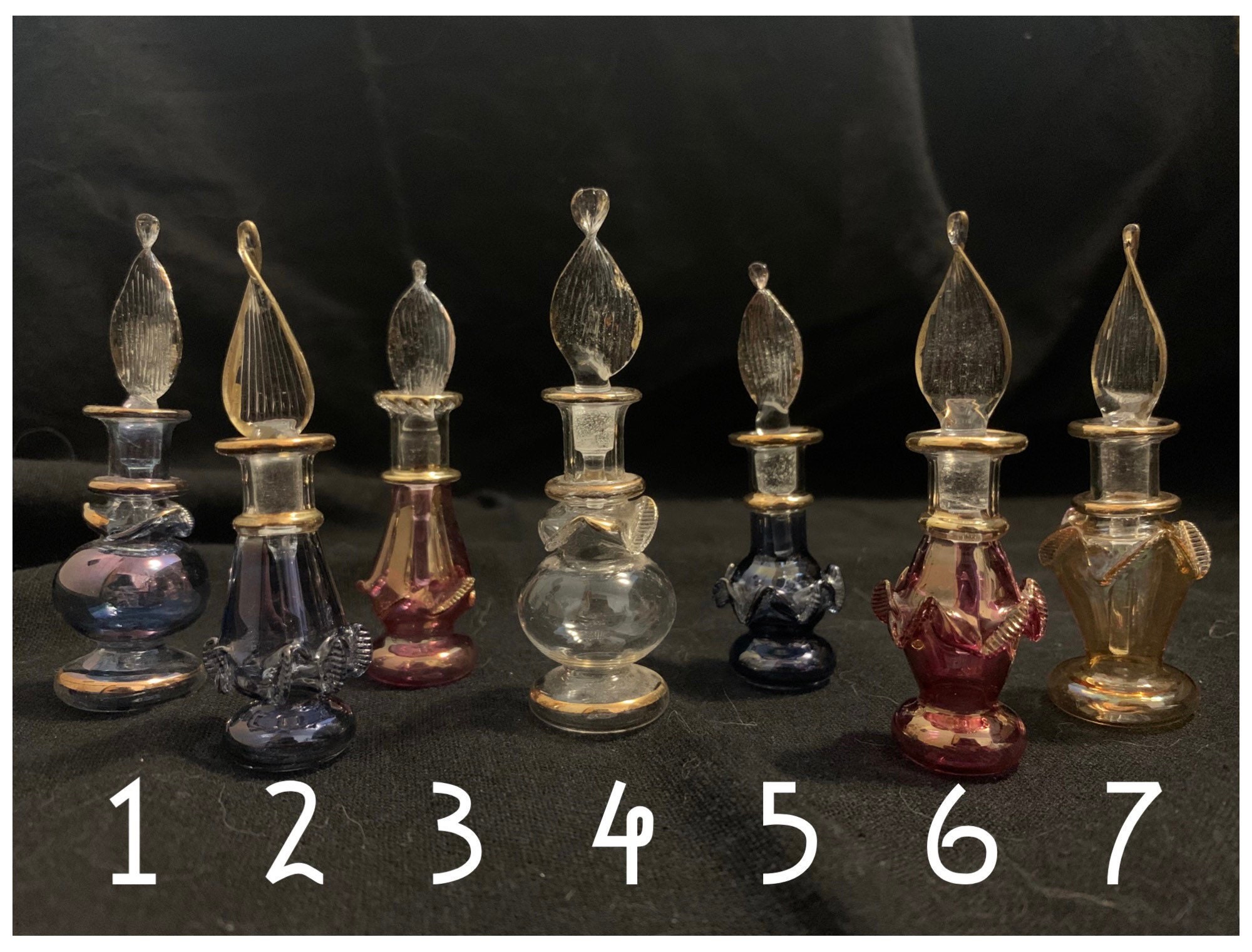 Small Glass Potion/Perfume Bottles Etsy