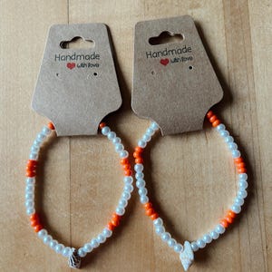 Dainty Seashell Pearl Seed Bead Stackable Stretchy Beaded Bracelet