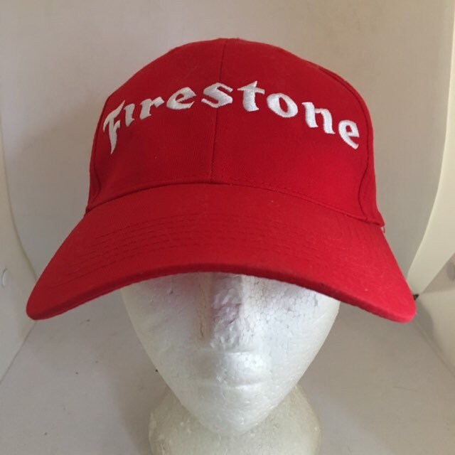 Vintage Firestone Snapback Patch Mesh Trucker Hat 80s