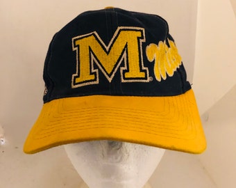 Vintage Michigan wolverine’s SnapBack hat adjustable 1990s 80s G1