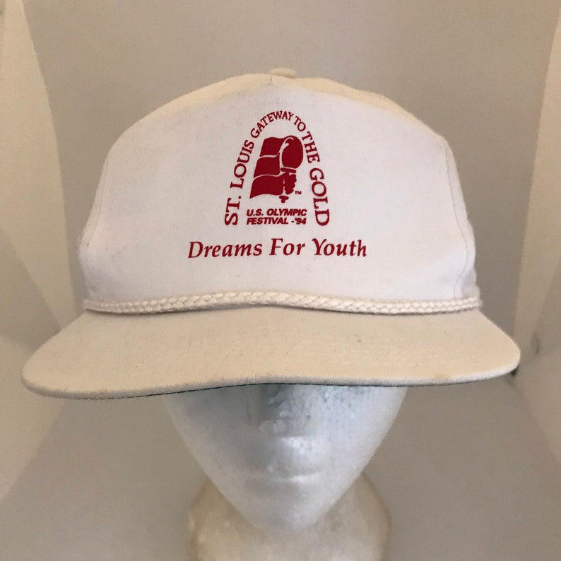 Vintage US Olympic 1994 Saint Louis gateway to the gold festival Trucker hat 1990s 80s W1 image 1