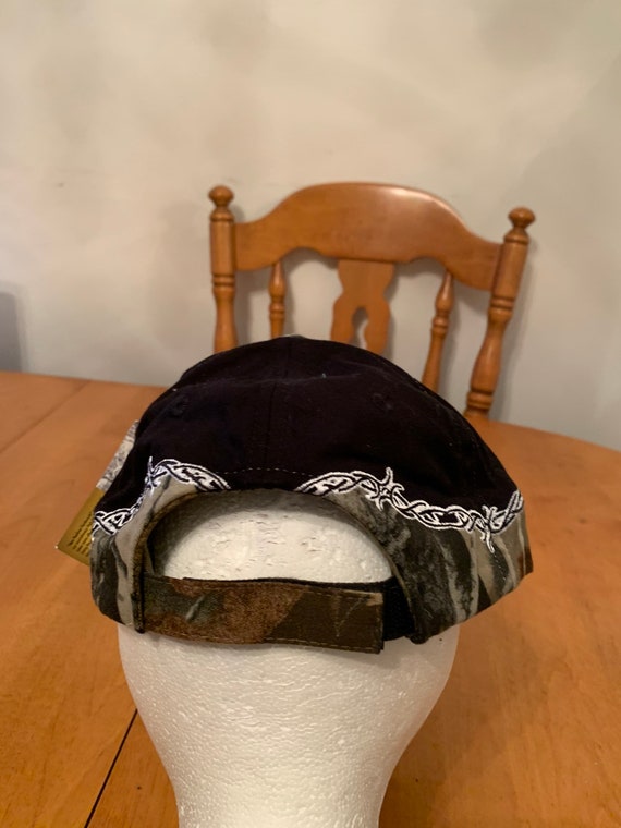 Vintage camo Trucker Snapback hat 1990s 80s R1 - Gem