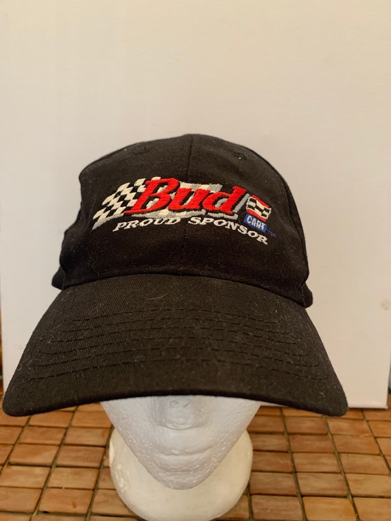 Vintage bud nascar Strapback hat adjustable 1990s 