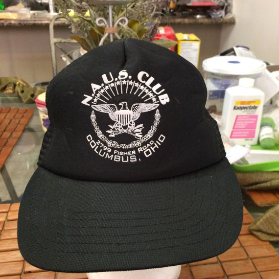 Vintage N.A.U.S Club Columbus Ohio Trucker Snapba… - image 2