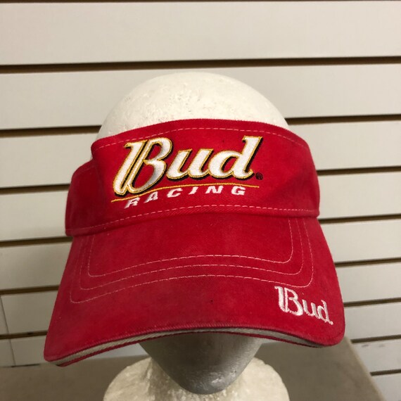 Vintage Budweiser Visor Strapback Hat 1990s 80s C1 - image 2