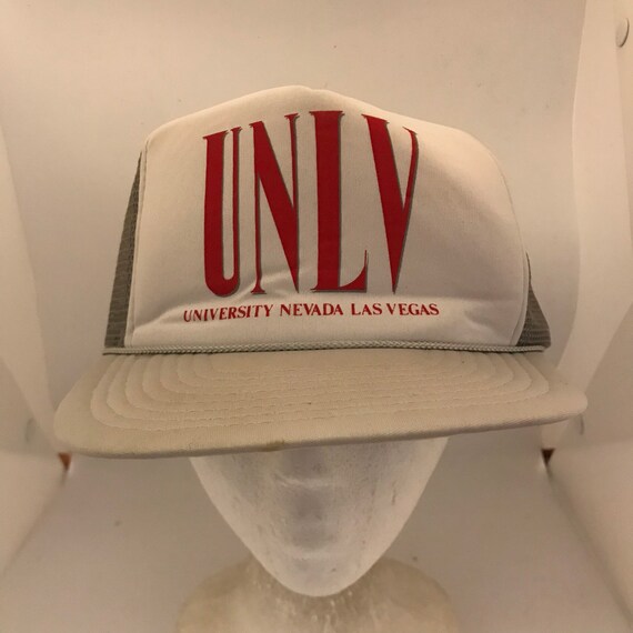 Vintage UNLV Running Rebels Trucker Snapback Hat 1990s 80s  display picture 1