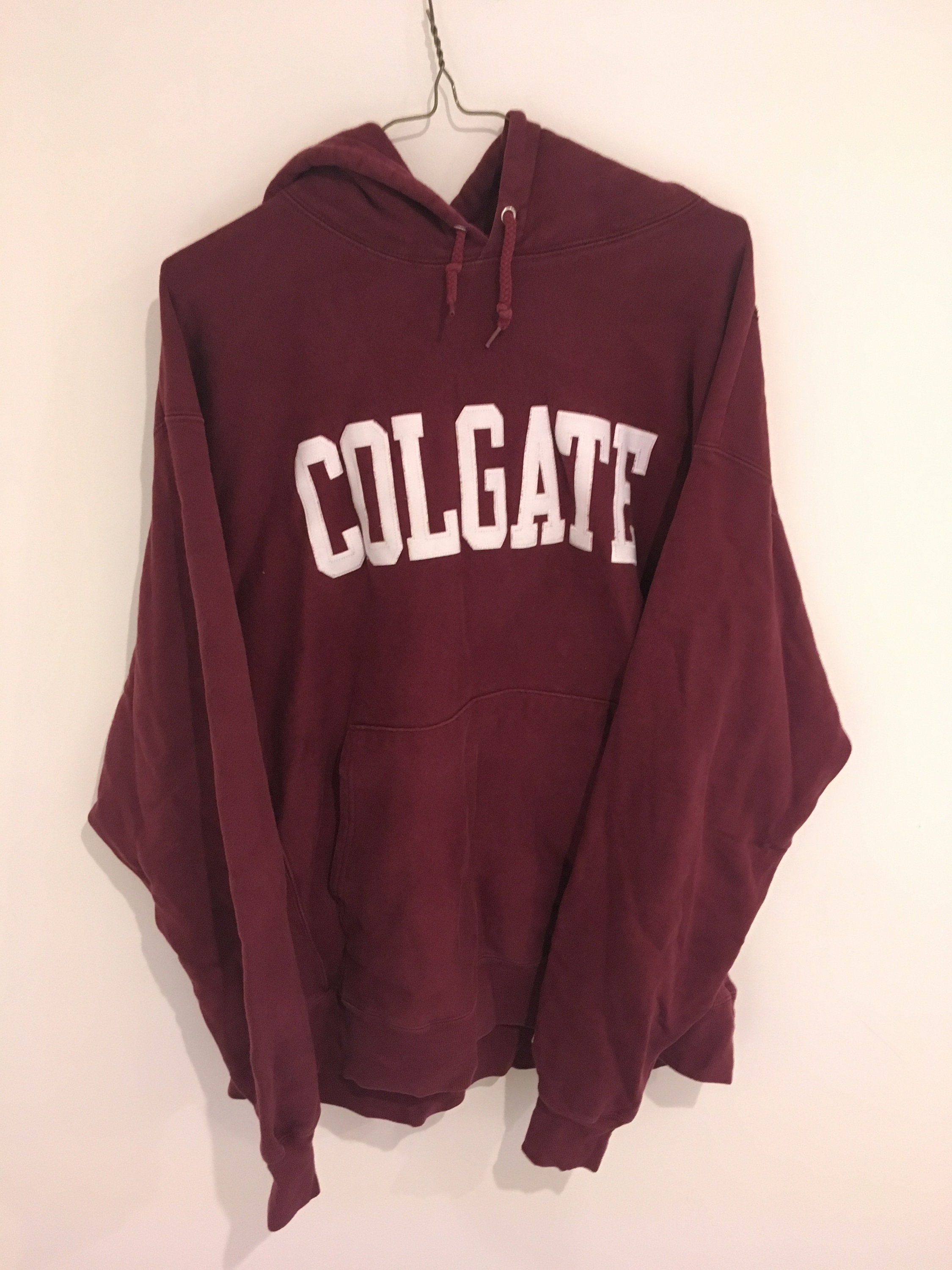 Vintage Colgate University Champion Reverseweave Hoodie Sweatshirt Size Large 1990s 80s See All Pics Etsy