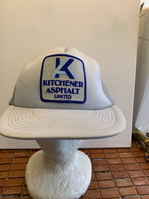 Vintage Kitchener Asphalt Trucker SnapBack Hat S4