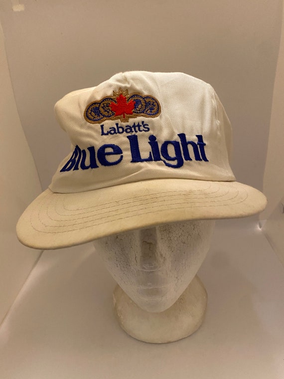 Vintage Blue light Trucker SnapBack hat 1990s 80s… - image 1