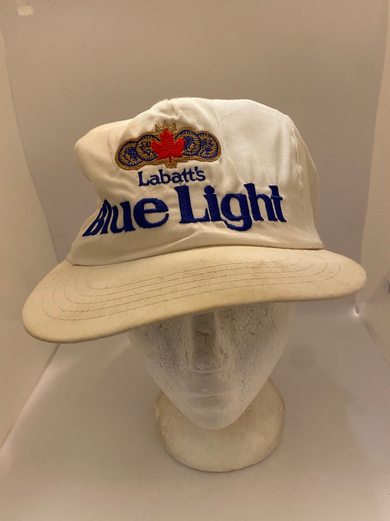 Vintage Blue light Trucker SnapBack hat 1990s 80s J22 image 1