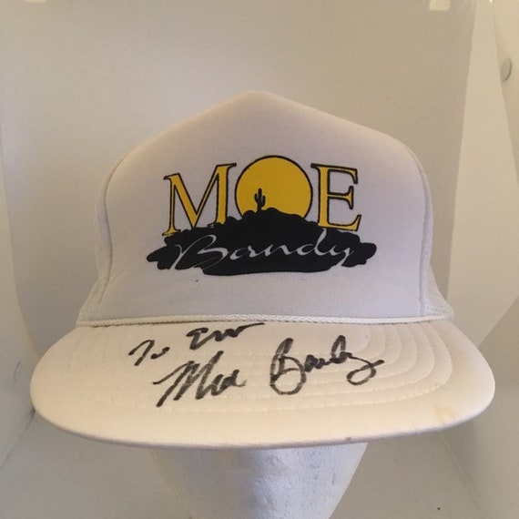 Vintage Moe bandy Trucker SnapBack hat autographe… - image 2