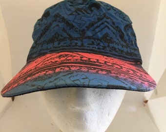 Vintage Neon surfing painter Snapback hat 1990s 80s N25