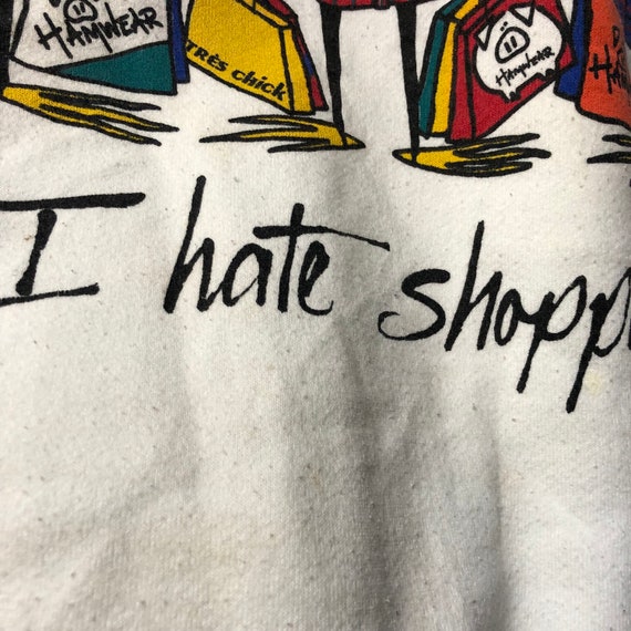 Vintage I hate shopping chicken funny Sweatshirt … - image 5