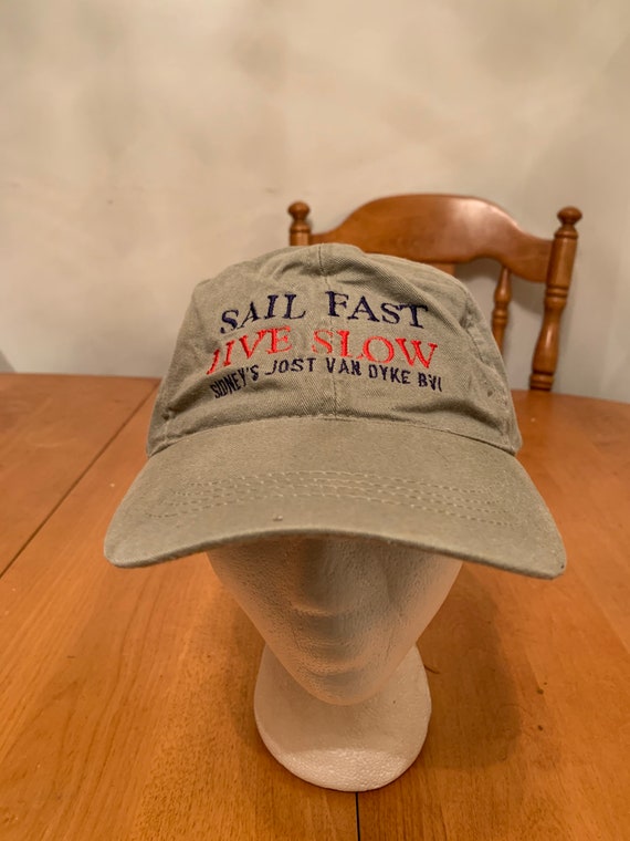 Vintage sail fast Strap back hat 1990s 80s R1 - image 1