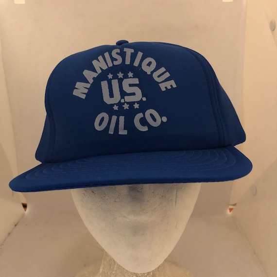 Vintage Manistique us Oil Trucker SnapBack hat adj