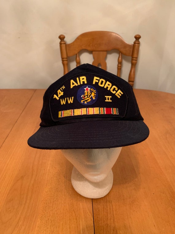 Vintage WW2 Air Force Trucker Snapback hat 1990s … - image 1