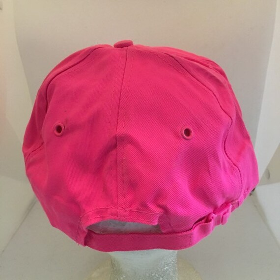 Vintage Integra Trucker SnapBack neon pink hat 19… - image 4