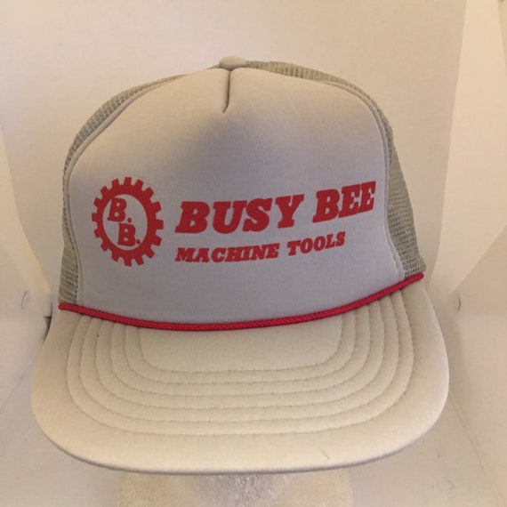Vintage Busy Bee machine tools Trucker SnapBack hat 1… Gem