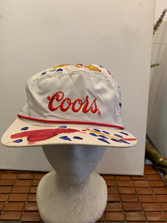 Vintage Coors Light Painter Hat 1990s 80s S4