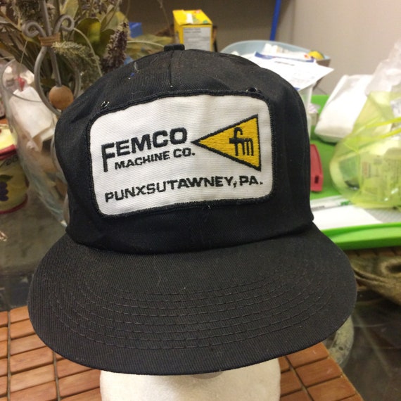 Vintage Femco Trucker SnapBack hat 1980s 90s K br… - image 2