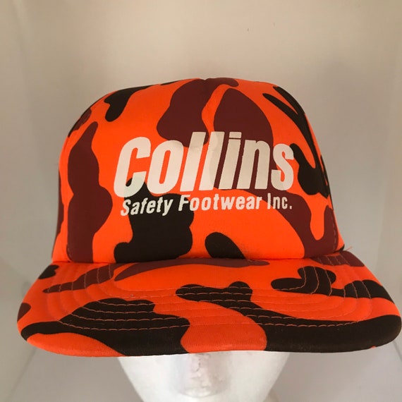 Vintage Collins safety footwear inc Trucker Snapb… - image 2