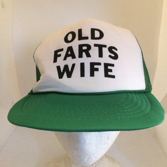 Vintage old farts wife Trucker SnapBack Hat 1990s 