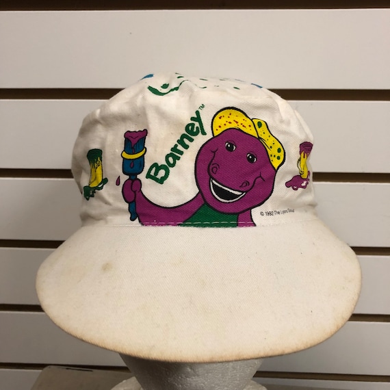 Vintage Barney Painter cap hat youth kids Adjusta… - image 2