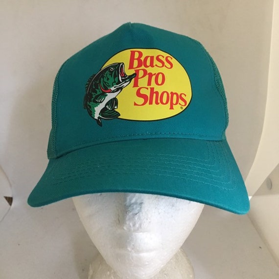 Vintage Bass Pro Shops Trucker Snapback Hat 1990s 1980s 80s 90s D3 