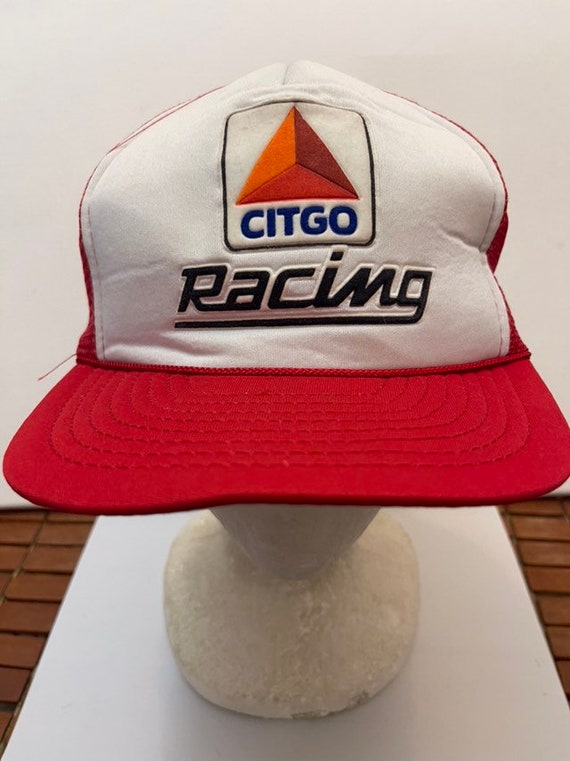 Vintage Citgo Racing Trucker SnapBack Hat Adjustab