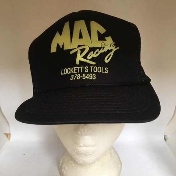 Vintage Mac Racing Trucker Snapback hat 1990s 80s… - image 1