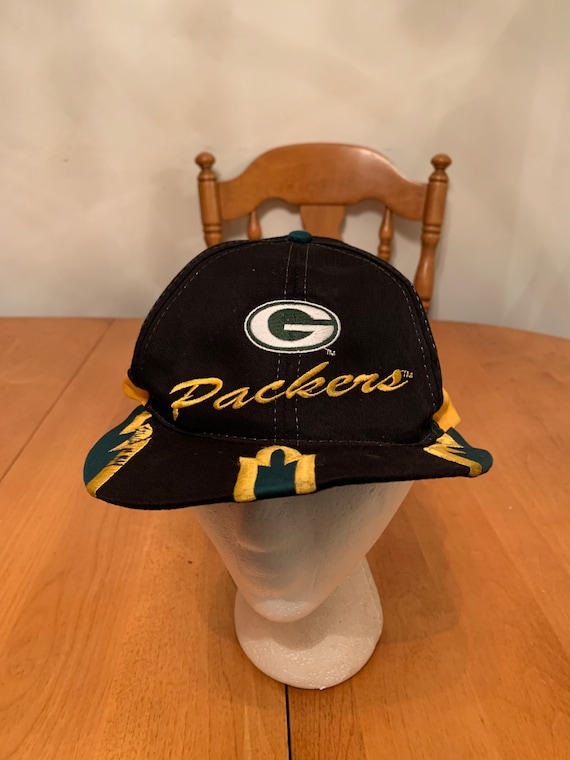 Vintage Green Bay packers Trucker Snapback hat 19… - image 1