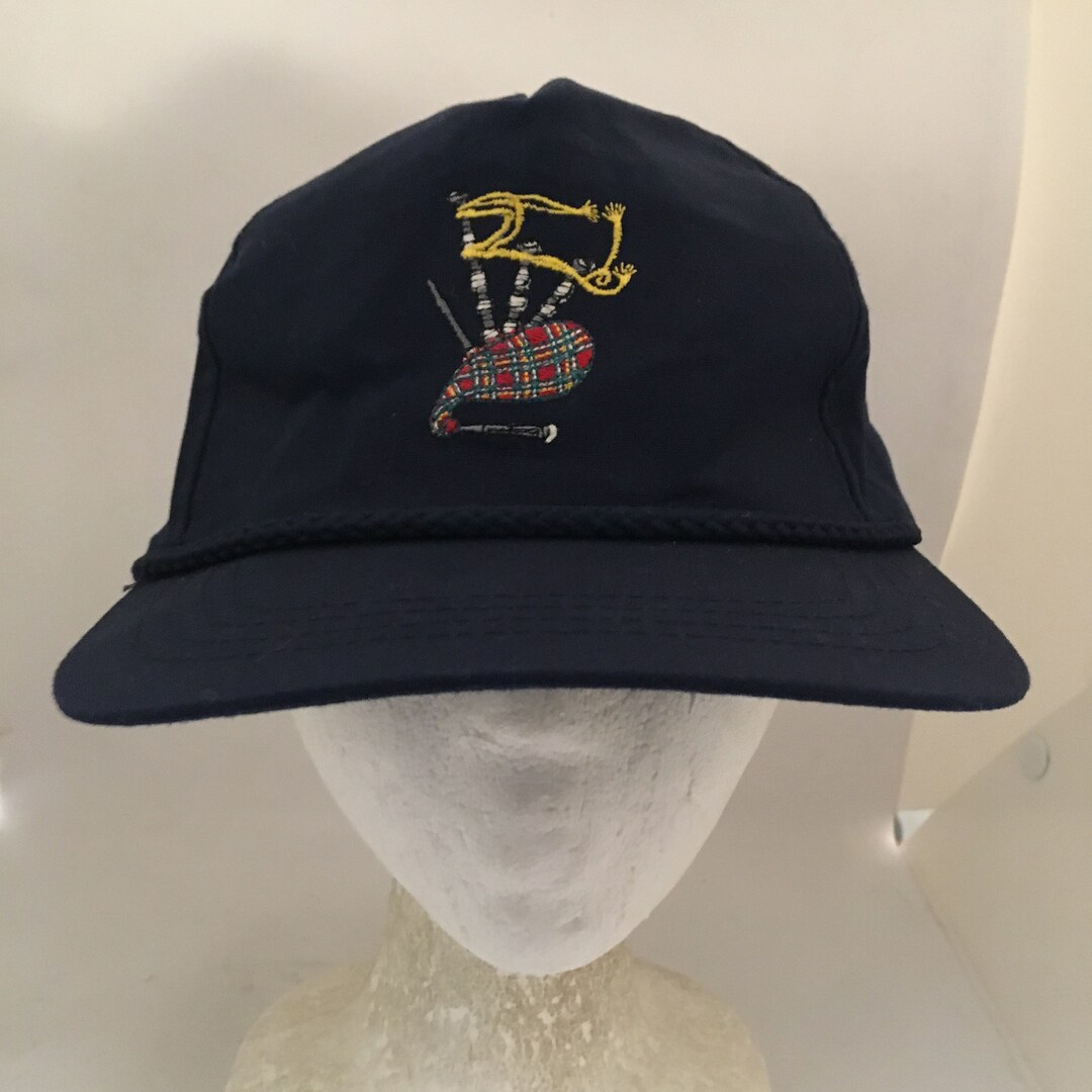 Vintage Scottish Bagpipe Trucker Snapback Hat Adjustable  display picture 1