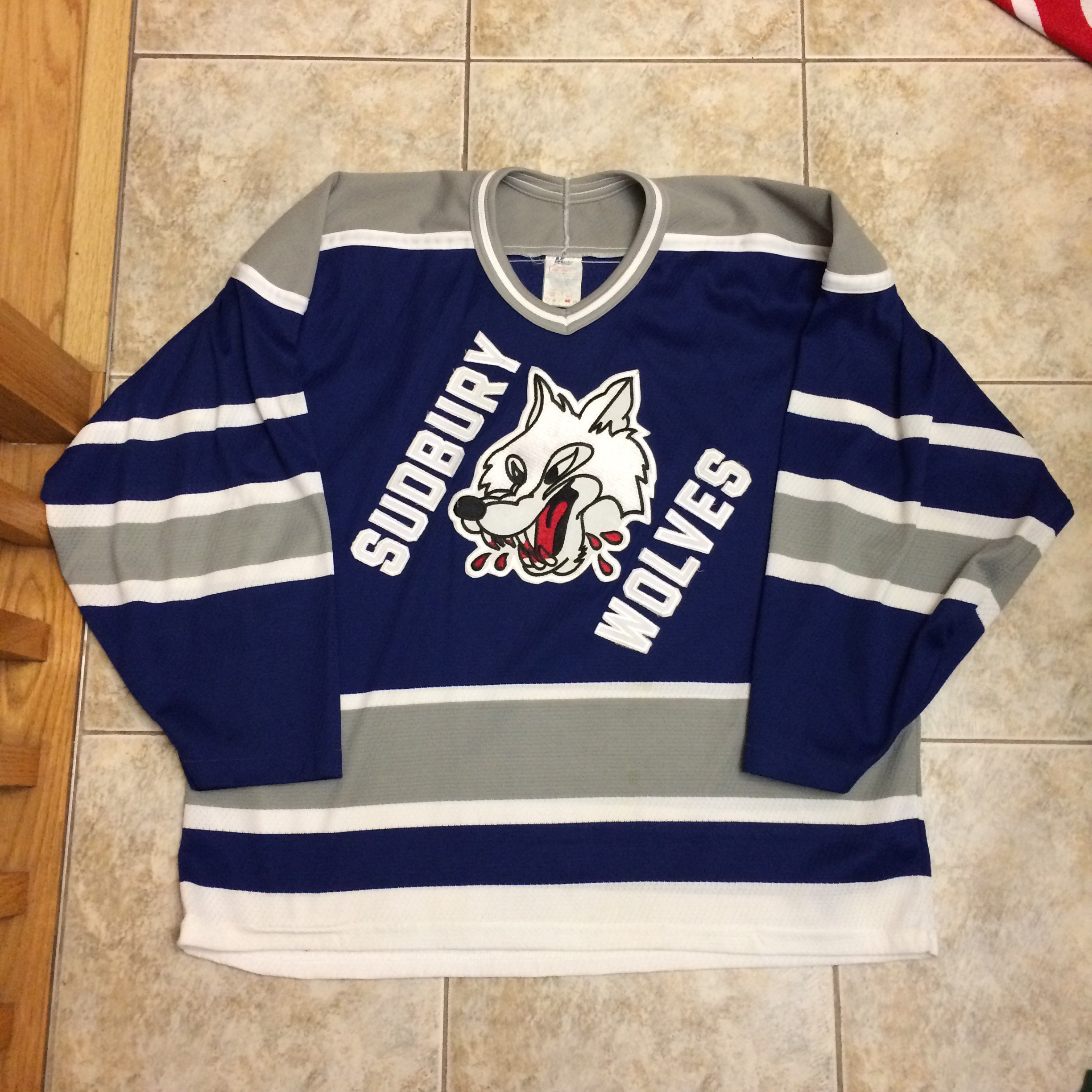 Vintage Sudbury Wolves Hockey Jersey Size Large 1990s