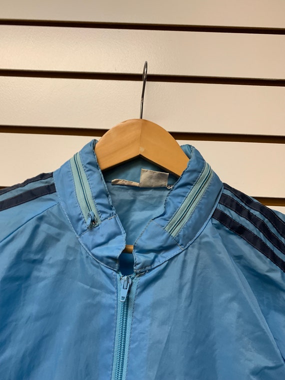 Vintage adidas windbreaker jacket size 44 1970s 8… - image 2