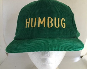 Vintage humbug Trucker corduroy SnapBack Hat Adjustable 1990s 80s D2