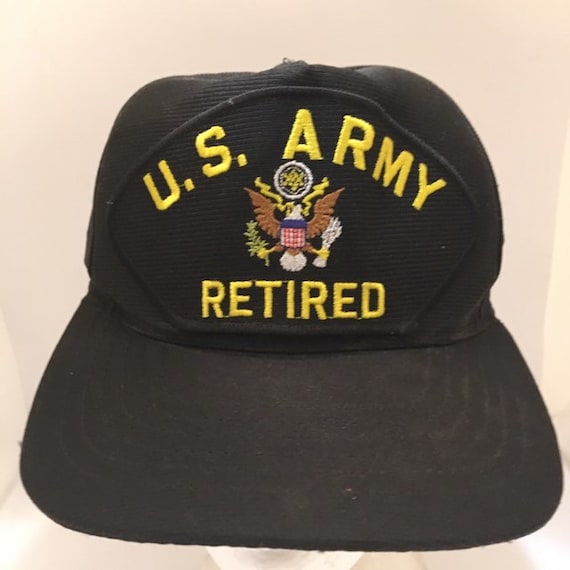 Vintage US Army veteran Trucker SnapBack hat 1990… - image 1