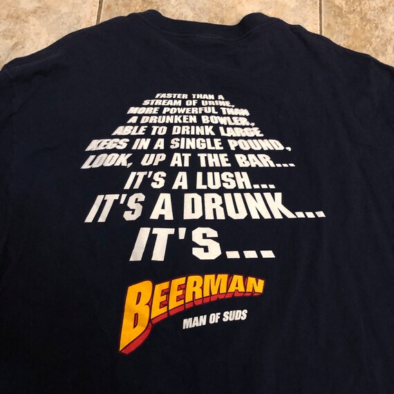 Vintage beer man T shirt size XL 1990s 80s - image 5