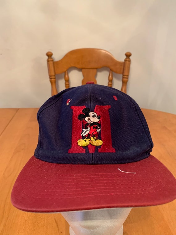Vintage Mickey Mouse Trucker Snapback hat 1990s 8… - image 2