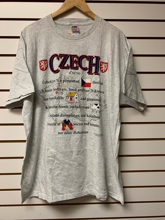 Vintage czech republic T shirt size 2 XL  1990s 80