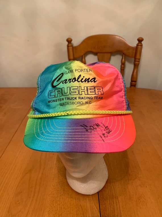 Vintage rainbow Trucker Snapback hat 1990s 80s R2