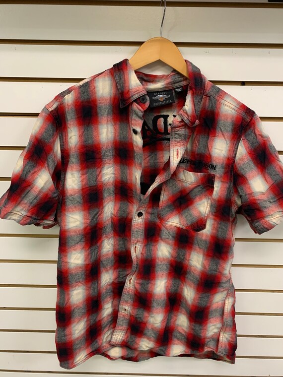 Vintage Harley Davidson plaid shirt size large 199