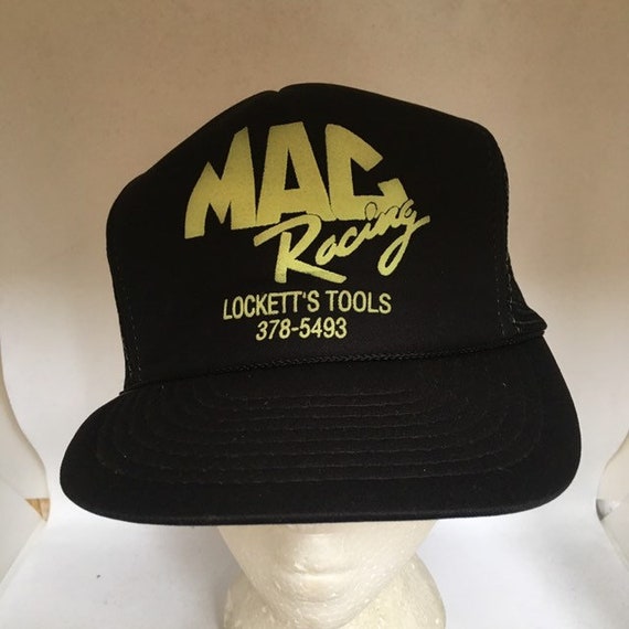 Vintage Mac Racing Trucker Snapback hat 1990s 80s… - image 2