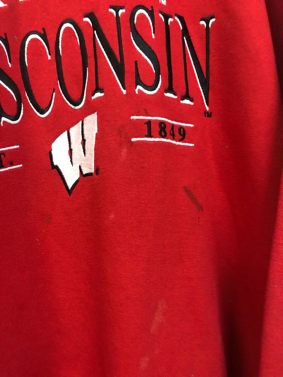 Vintage Wisconsin Badgers Sweatshirt size XXL 199… - image 2